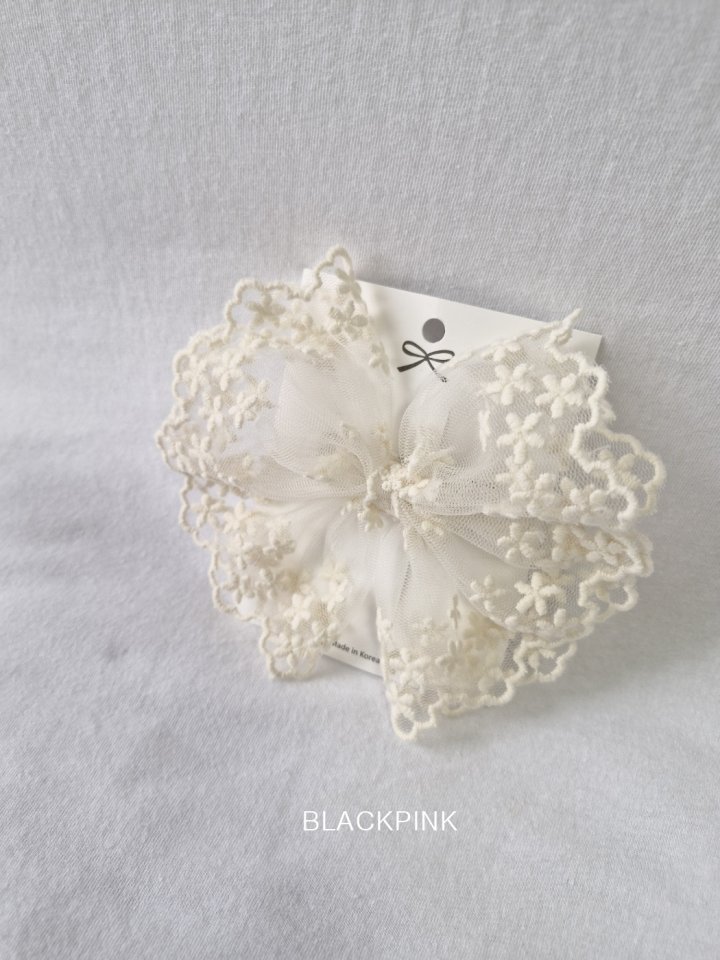 Black Pink - Korean Children Fashion - #childrensboutique - Alisa Lace Hairclip - 4