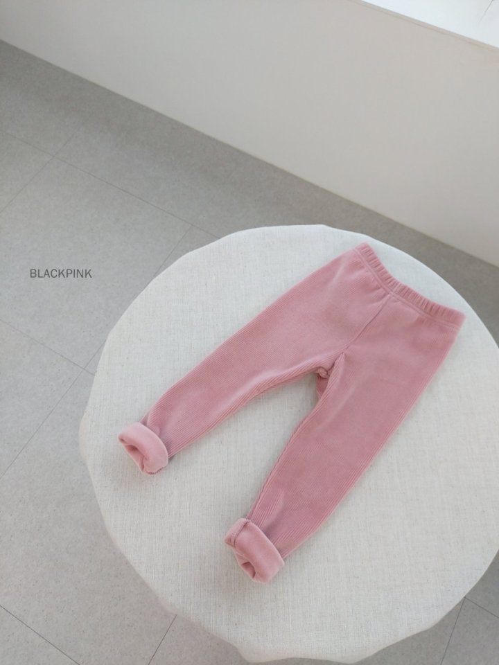 Black Pink - Korean Children Fashion - #designkidswear - Rib Cozy Leggings - 6