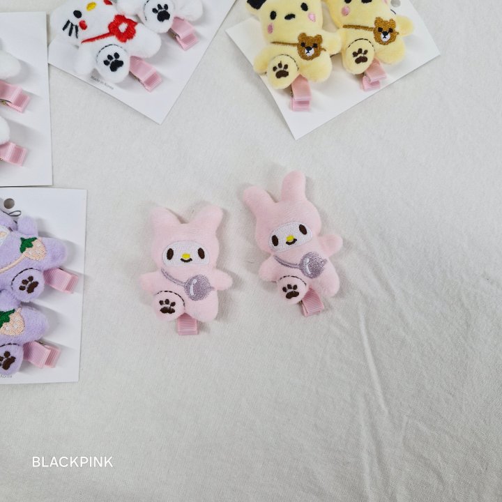 Black Pink - Korean Children Fashion - #designkidswear - Sanrio Hairclip Set - 8