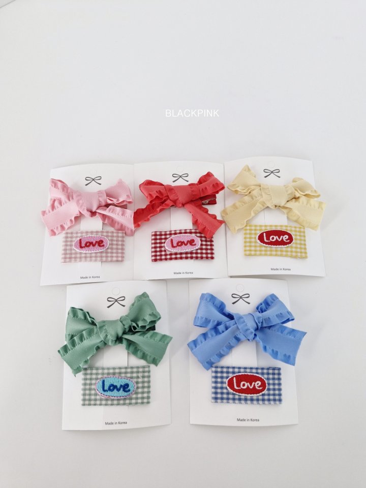 Black Pink - Korean Children Fashion - #discoveringself - Love Ribbon Set - 9