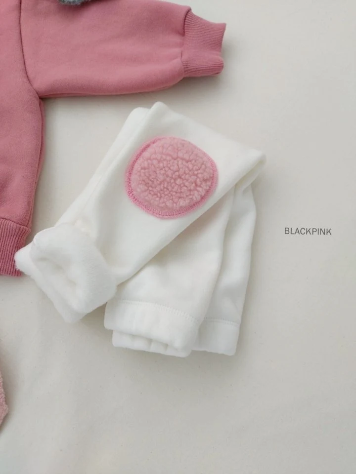 Black Pink - Korean Children Fashion - #discoveringself - Winter Patch Leggings - 9