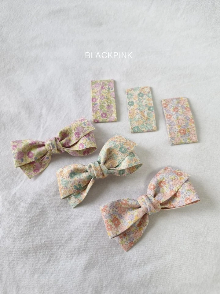 Black Pink - Korean Children Fashion - #discoveringself - Floria Hairclip Set - 4