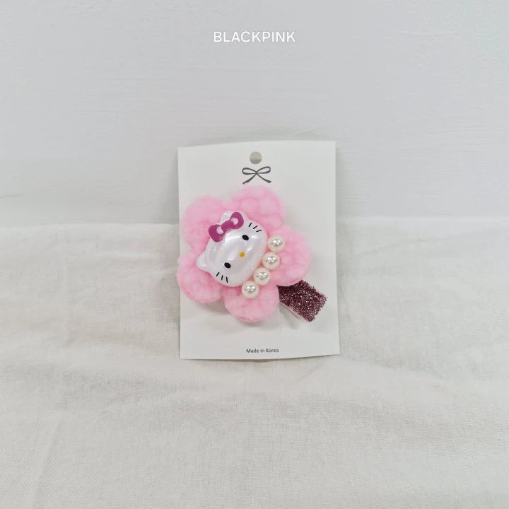 Black Pink - Korean Children Fashion - #fashionkids - Kitty Hairclip - 5