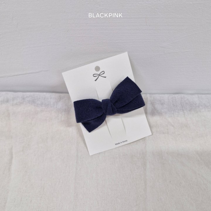 Black Pink - Korean Children Fashion - #fashionkids - Wool Ribbon Hairclip - 9