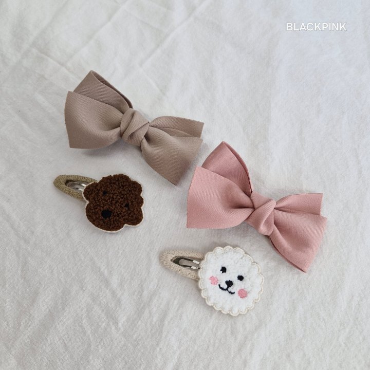 Black Pink - Korean Children Fashion - #fashionkids - Poodle Ribbon Set - 5