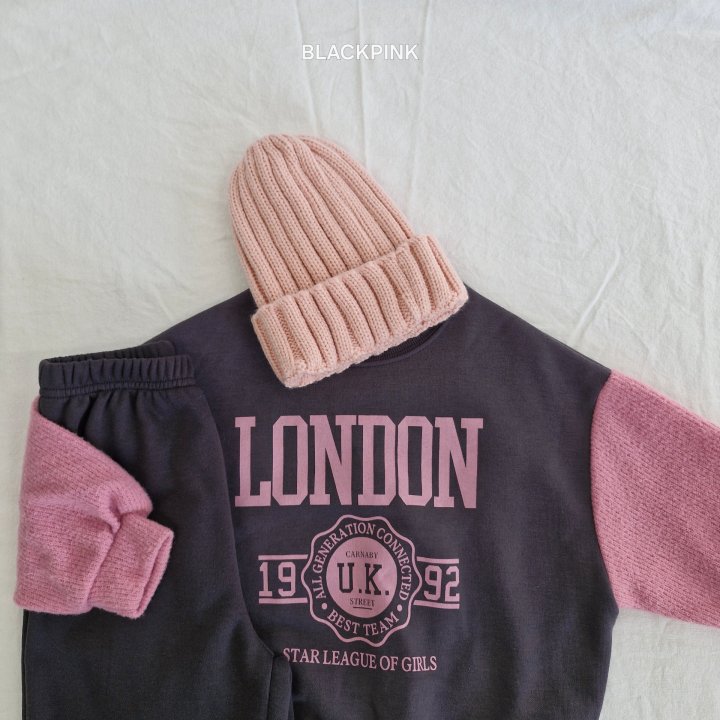 Black Pink - Korean Children Fashion - #kidsshorts - London Fleece Sweatshirts - 6