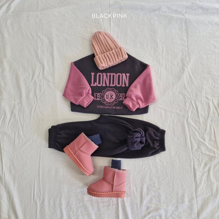 Black Pink - Korean Children Fashion - #kidsstore - London Fleece Sweatshirts - 7