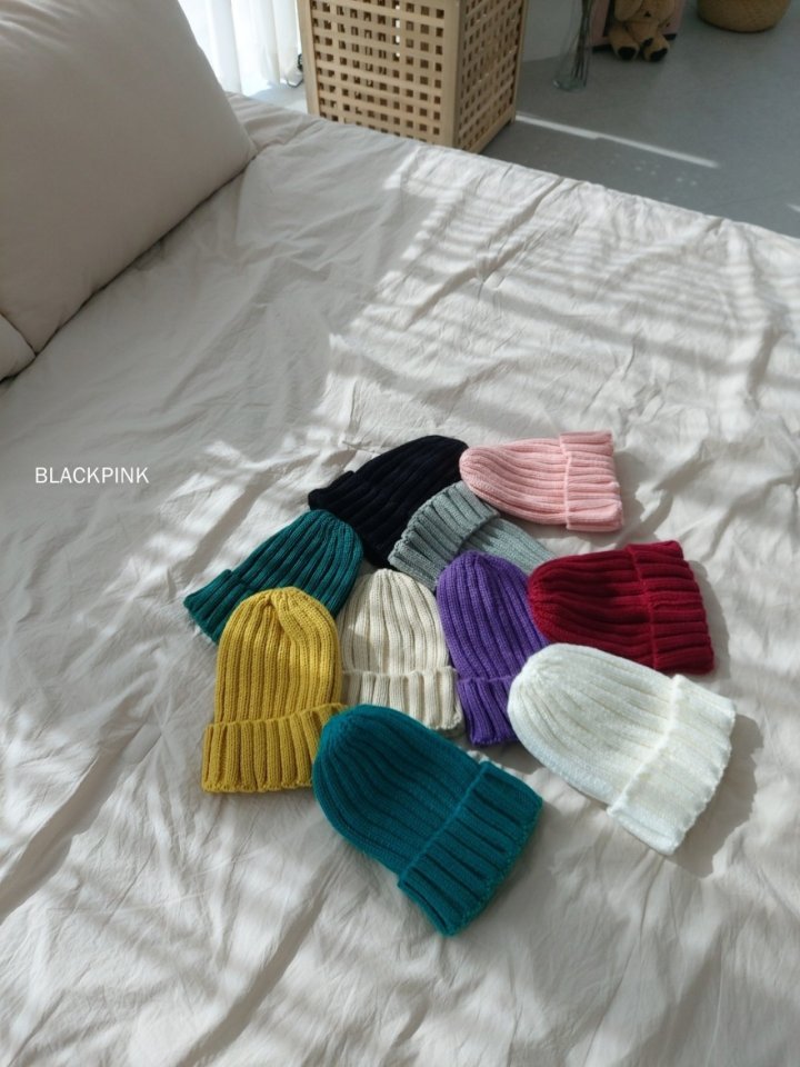 Black Pink - Korean Children Fashion - #kidzfashiontrend - Plain Ribbed Beanie - 3