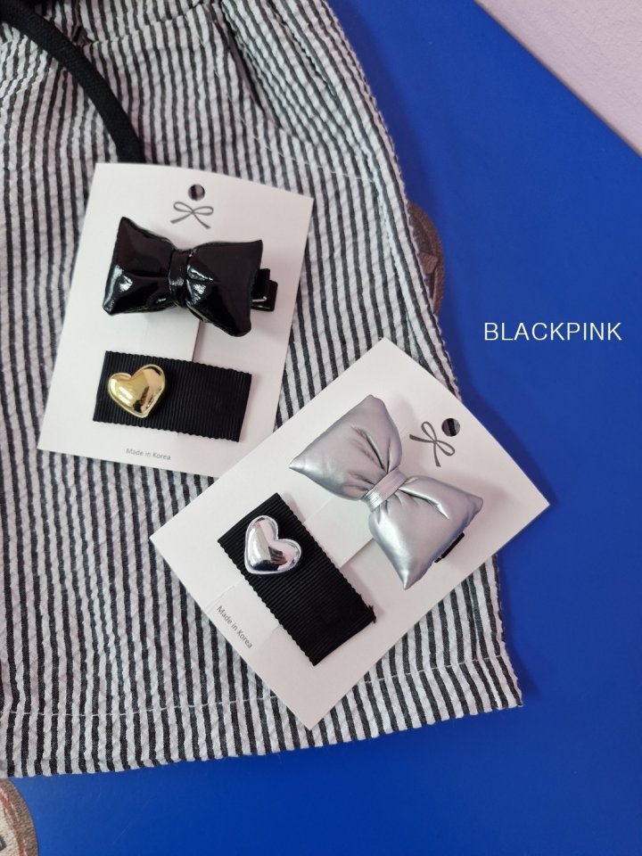 Black Pink - Korean Children Fashion - #littlefashionista - Plump Ribbon Set - 3