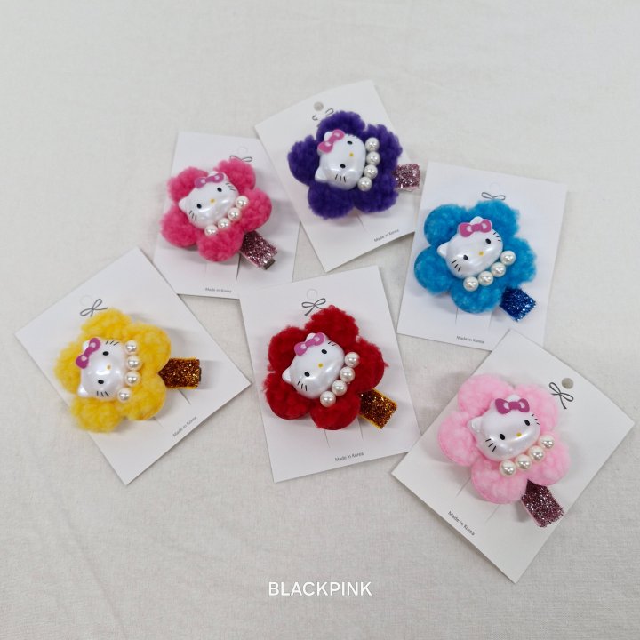 Black Pink - Korean Children Fashion - #littlefashionista - Kitty Hairclip - 10