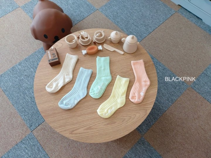 Black Pink - Korean Children Fashion - #littlefashionista - Only You Socks Set (set of 5) - 6