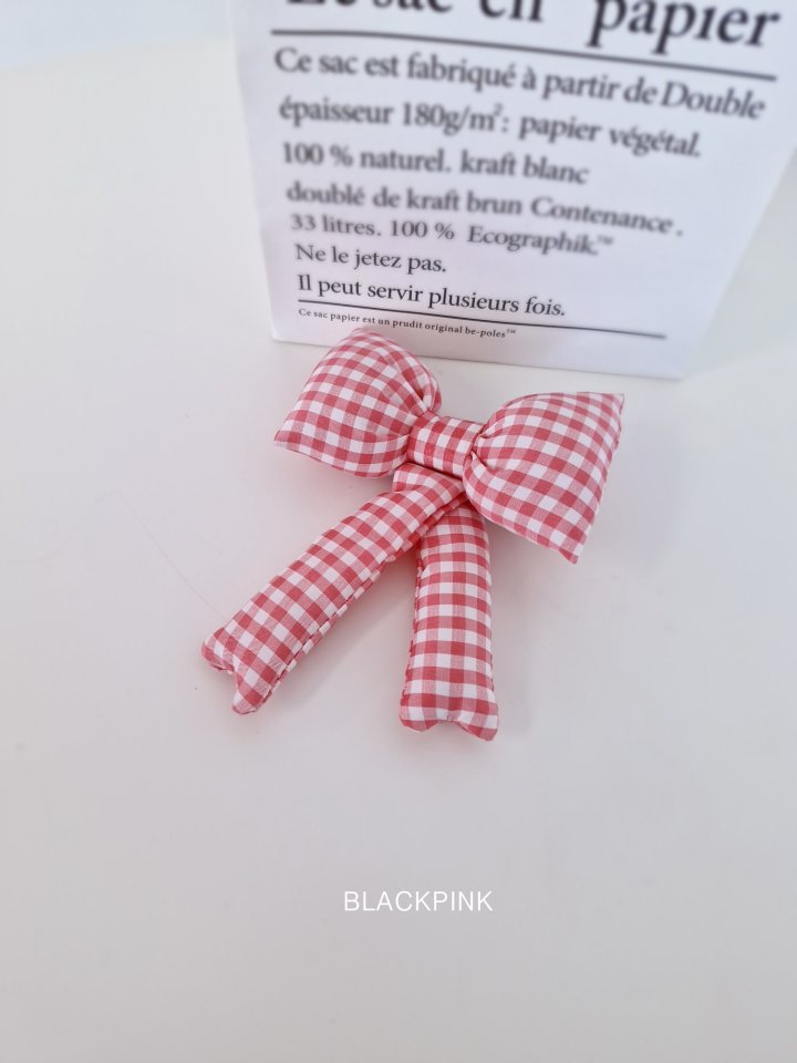 Black Pink - Korean Children Fashion - #magicofchildhood - Check Ribbon Pin - 10