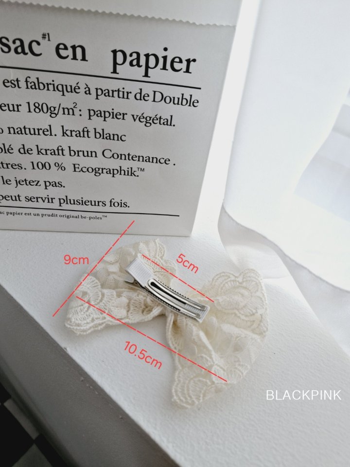 Black Pink - Korean Children Fashion - #magicofchildhood - Rose Lace Hairclip - 5