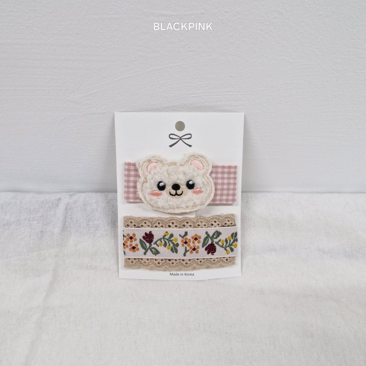 Black Pink - Korean Children Fashion - #magicofchildhood - Bear Face Set - 3