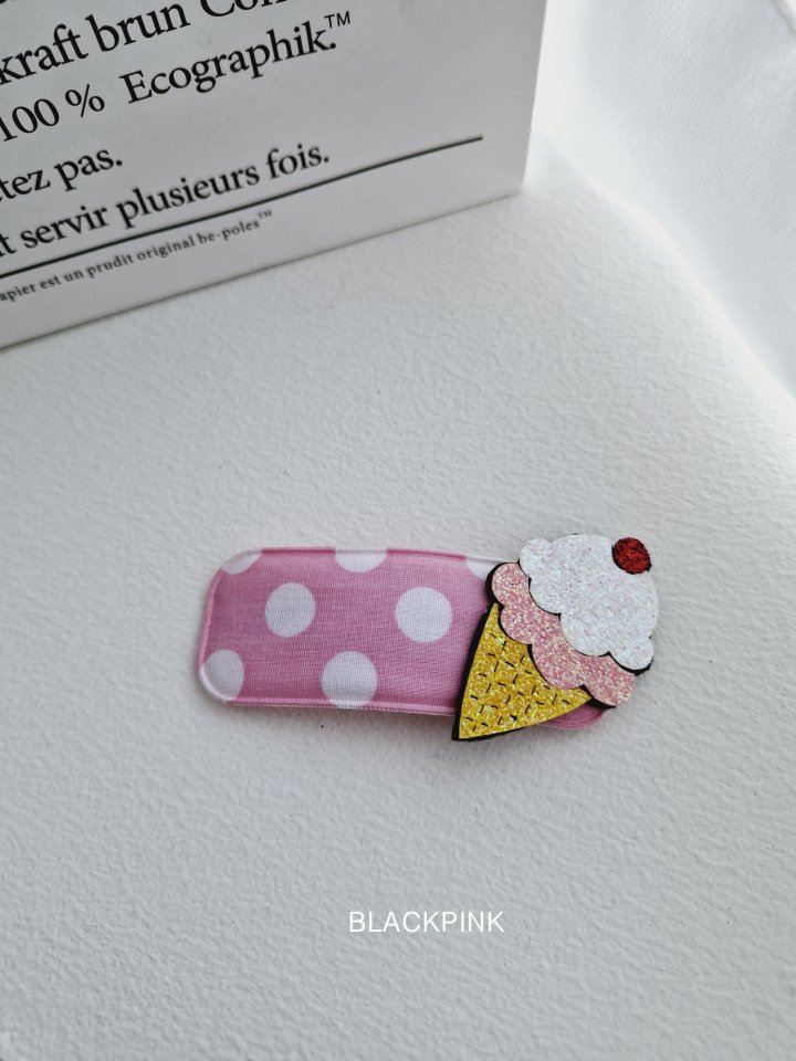 Black Pink - Korean Children Fashion - #minifashionista - Ice Cream Dot Hairclip - 9