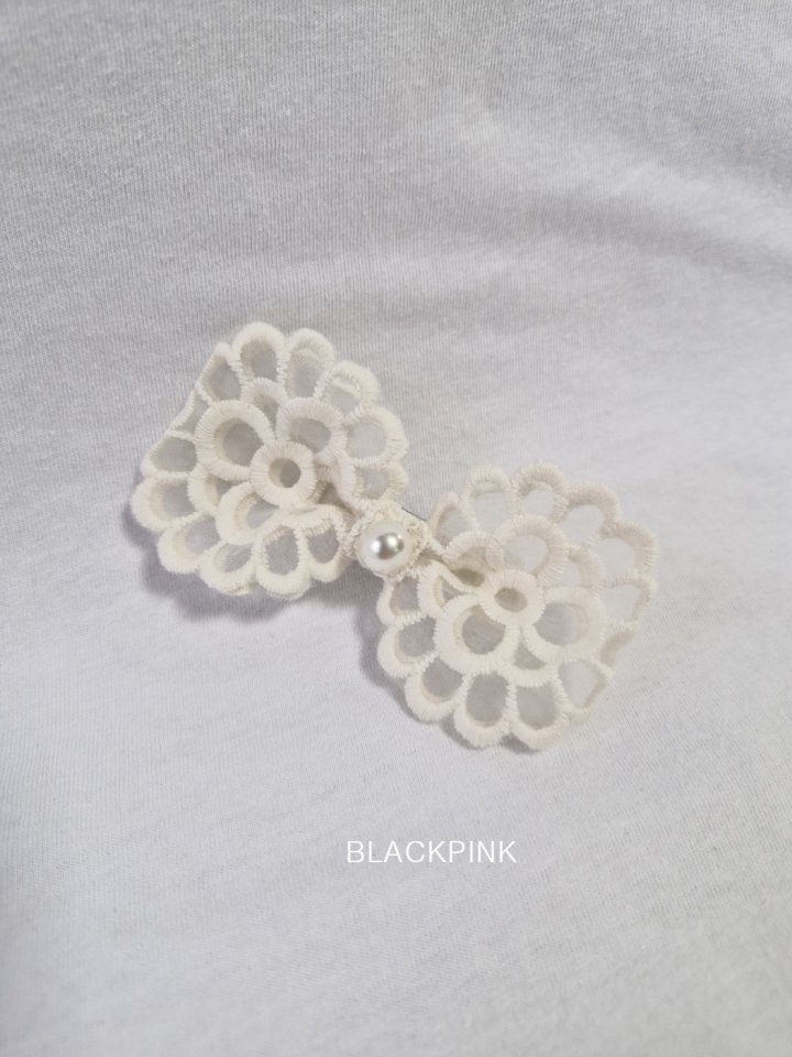 Black Pink - Korean Children Fashion - #minifashionista - Eva Lace Hairclip - 3