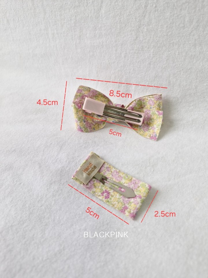 Black Pink - Korean Children Fashion - #minifashionista - Floria Hairclip Set - 11