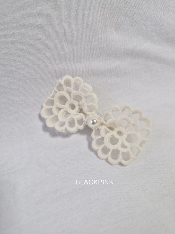 Black Pink - Korean Children Fashion - #minifashionista - Eva Lace Hairclip - 4