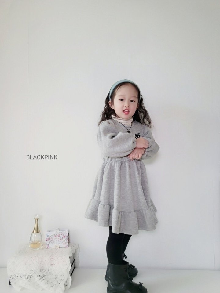 Black Pink - Korean Children Fashion - #prettylittlegirls - Ribbon Fleece One-piece - 9