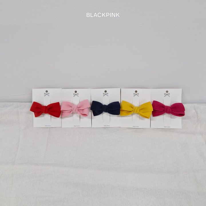 Black Pink - Korean Children Fashion - #prettylittlegirls - Wool Ribbon Hairclip - 3