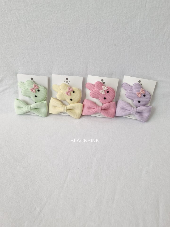 Black Pink - Korean Children Fashion - #stylishchildhood - Rabbit Ribbon Set - 3