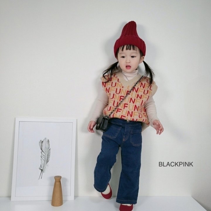 Black Pink - Korean Children Fashion - #stylishchildhood - FUN Vest - 11