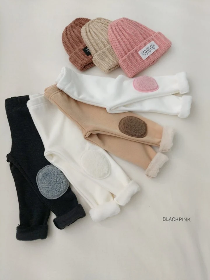 Black Pink - Korean Children Fashion - #stylishchildhood - Winter Patch Leggings - 5