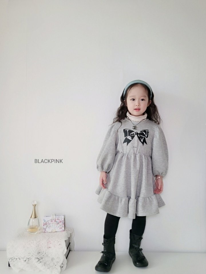 Black Pink - Korean Children Fashion - #todddlerfashion - Ribbon Fleece One-piece - 10