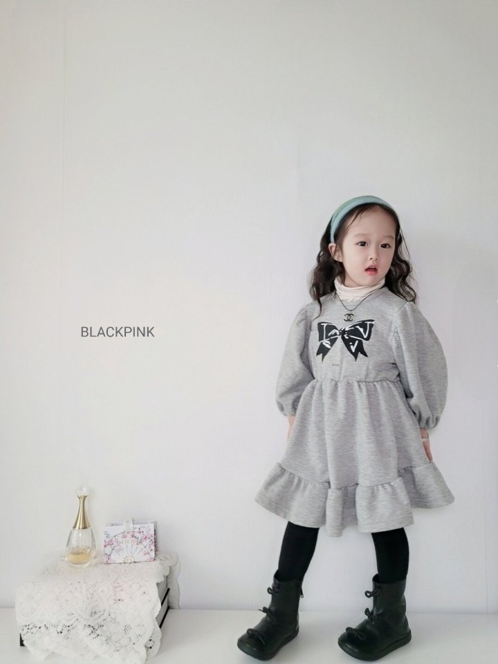 Black Pink - Korean Children Fashion - #toddlerclothing - Ribbon Fleece One-piece - 11