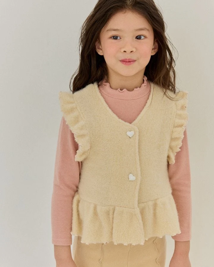 Bonaloi - Korean Children Fashion - #stylishchildhood - Lady Frill Vest - 4