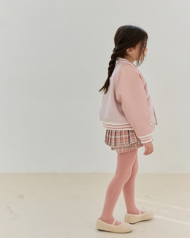 Bonaloi - Korean Children Fashion - #childofig - Check Pleated Hidden Pants - 5