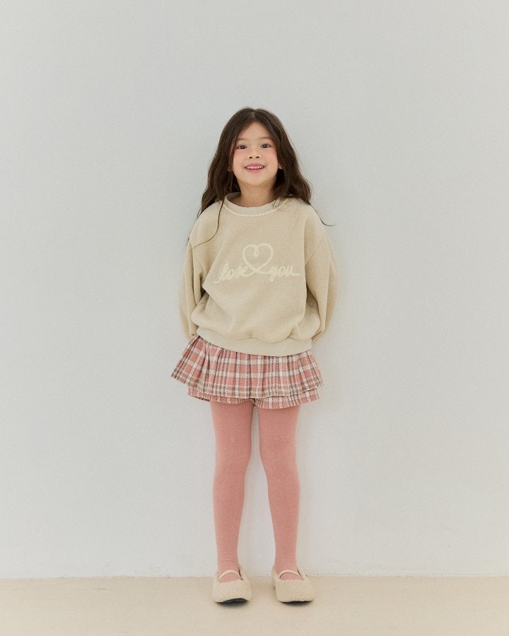 Bonaloi - Korean Children Fashion - #childofig - Check Pleated Hidden Pants - 6