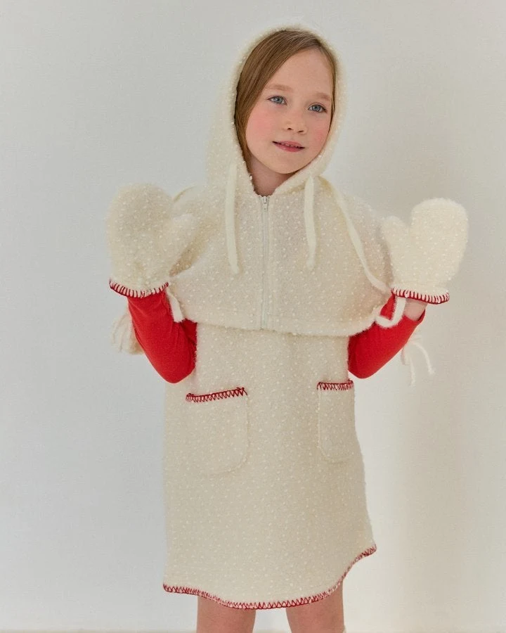 Bonaloi - Korean Children Fashion - #childrensboutique - Snowflake Stitch One-piece - 11