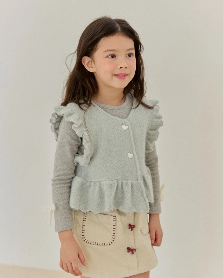 Bonaloi - Korean Children Fashion - #designkidswear - Lady Frill Vest - 6