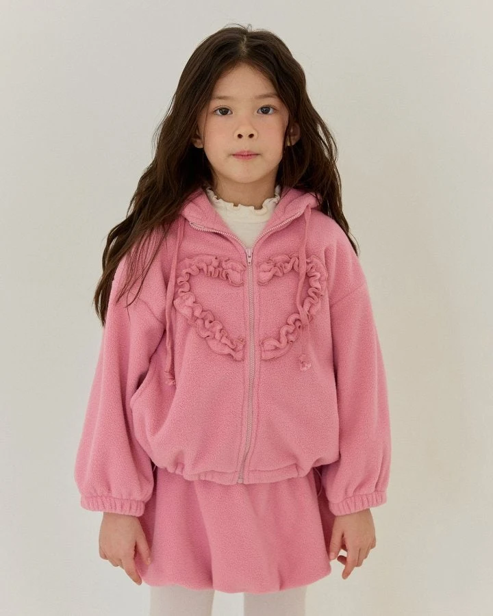 Bonaloi - Korean Children Fashion - #fashionkids - Heart Fleece Jumper - 4