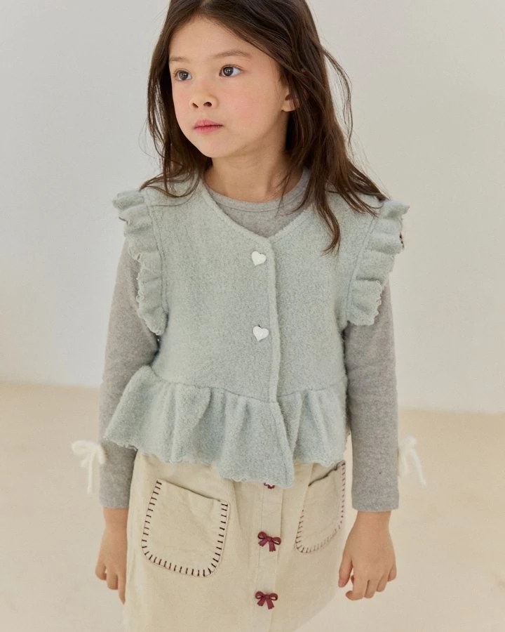 Bonaloi - Korean Children Fashion - #kidsstore - Lady Frill Vest - 10