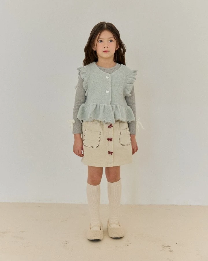 Bonaloi - Korean Children Fashion - #littlefashionista - Ribbon Embroidery Corduroy Skirt Pants - 6