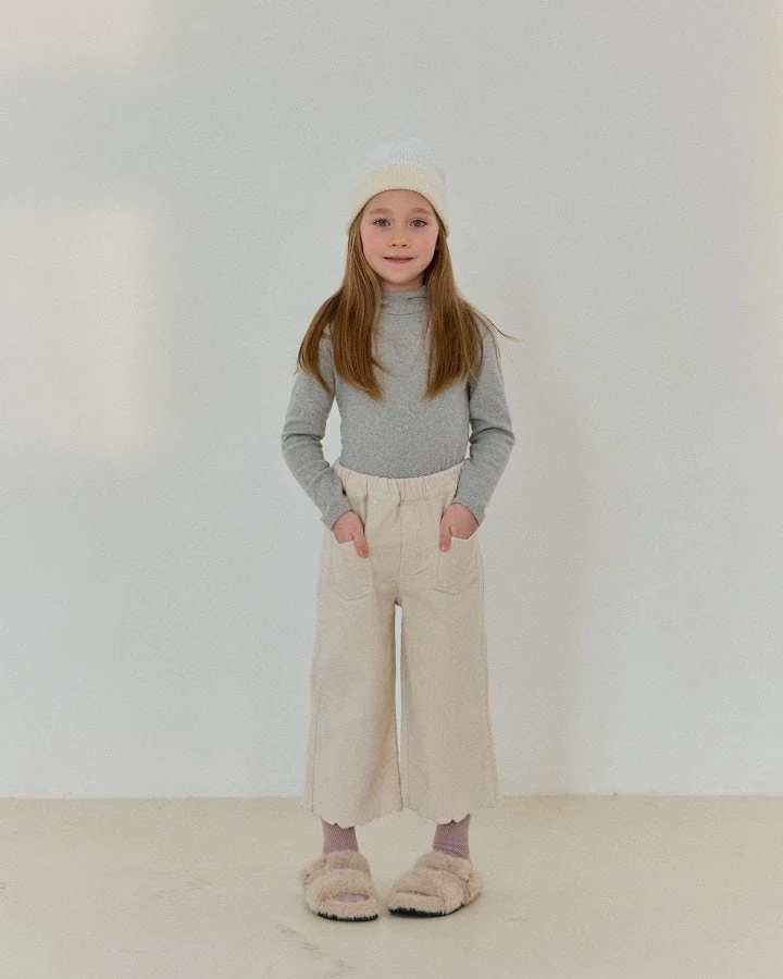 Bonaloi - Korean Children Fashion - #littlefashionista - Corduroy Scallop Pants - 12