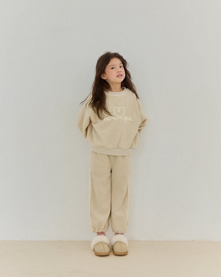 Bonaloi - Korean Children Fashion - #magicofchildhood - Creamy Lace Jogger Pants - 4