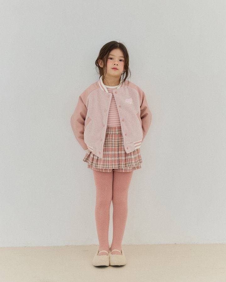 Bonaloi - Korean Children Fashion - #minifashionista - Check Pleated Hidden Pants - 3