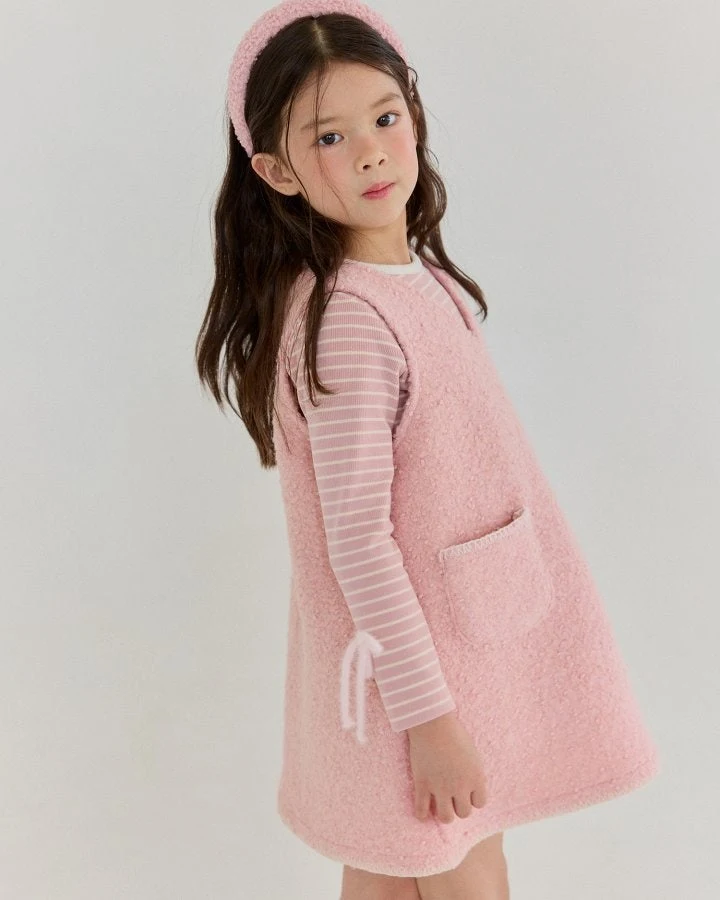 Bonaloi - Korean Children Fashion - #prettylittlegirls - Snowflake Stitch One-piece - 8