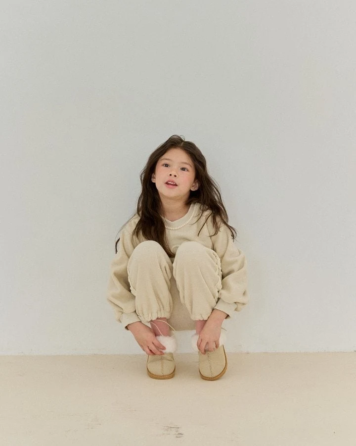 Bonaloi - Korean Children Fashion - #prettylittlegirls - Creamy Lace Jogger Pants - 5