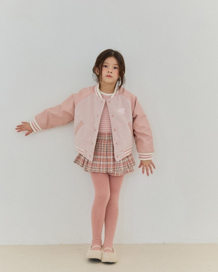 Bonaloi - Korean Children Fashion - #minifashionista - Check Pleated Hidden Pants - 4