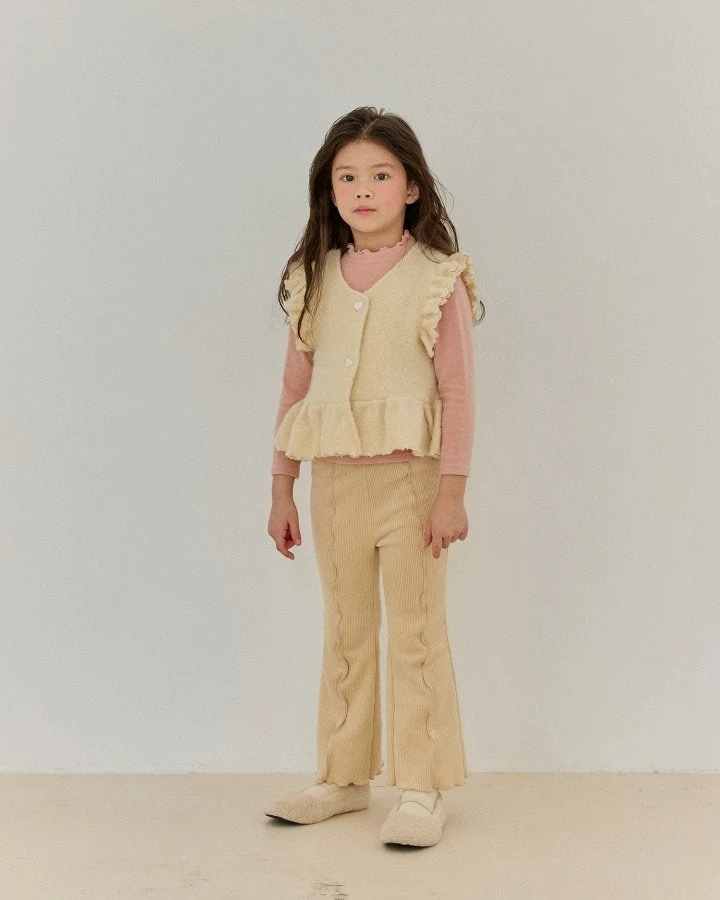 Bonaloi - Korean Children Fashion - #stylishchildhood - Lady Frill Vest - 3