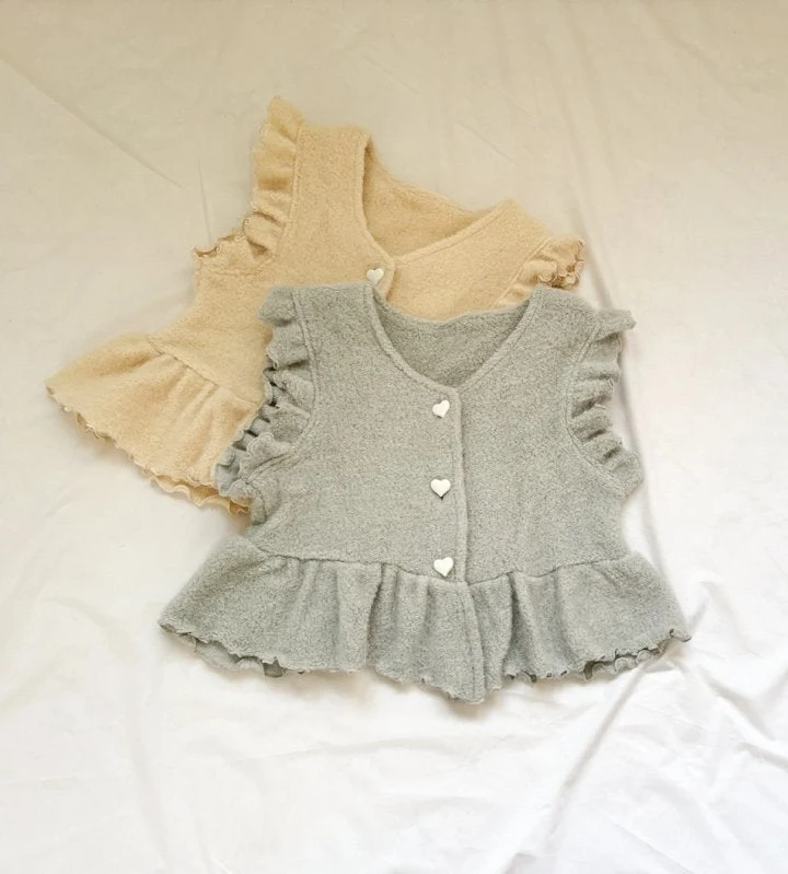 Bonaloi - Korean Children Fashion - #todddlerfashion - Lady Frill Vest