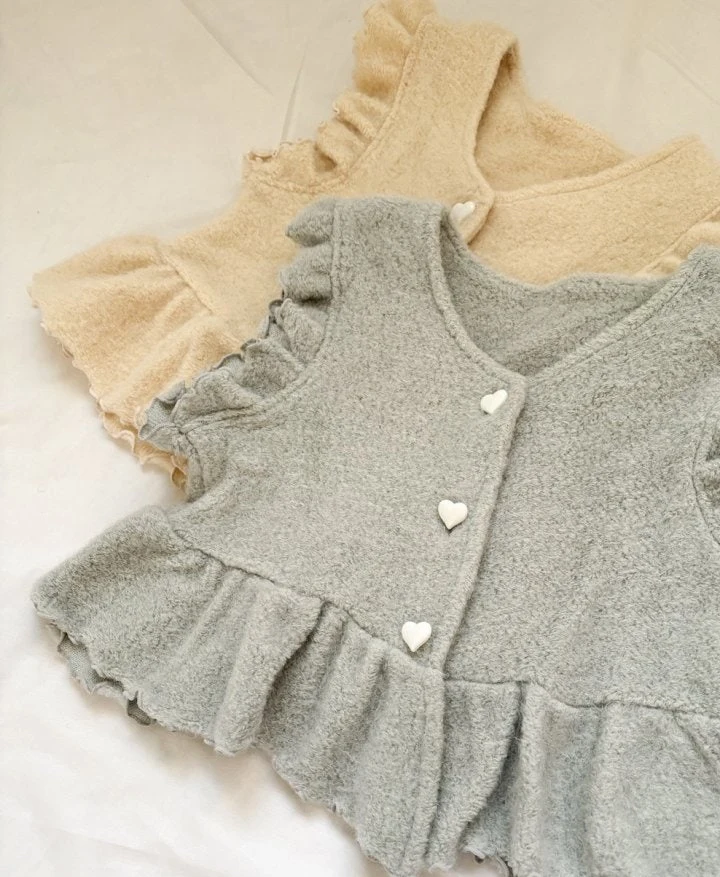 Bonaloi - Korean Children Fashion - #toddlerclothing - Lady Frill Vest - 2