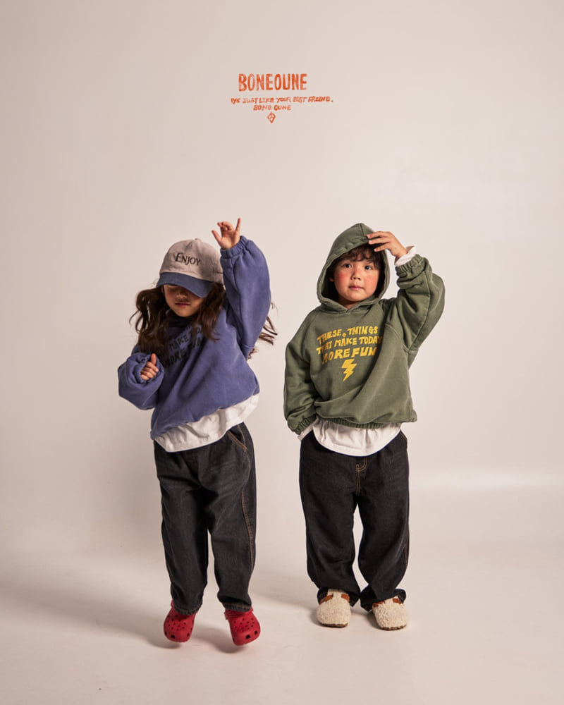 Boneoune - Korean Children Fashion - #childofig - Lightning Pigment Hoodie - 9