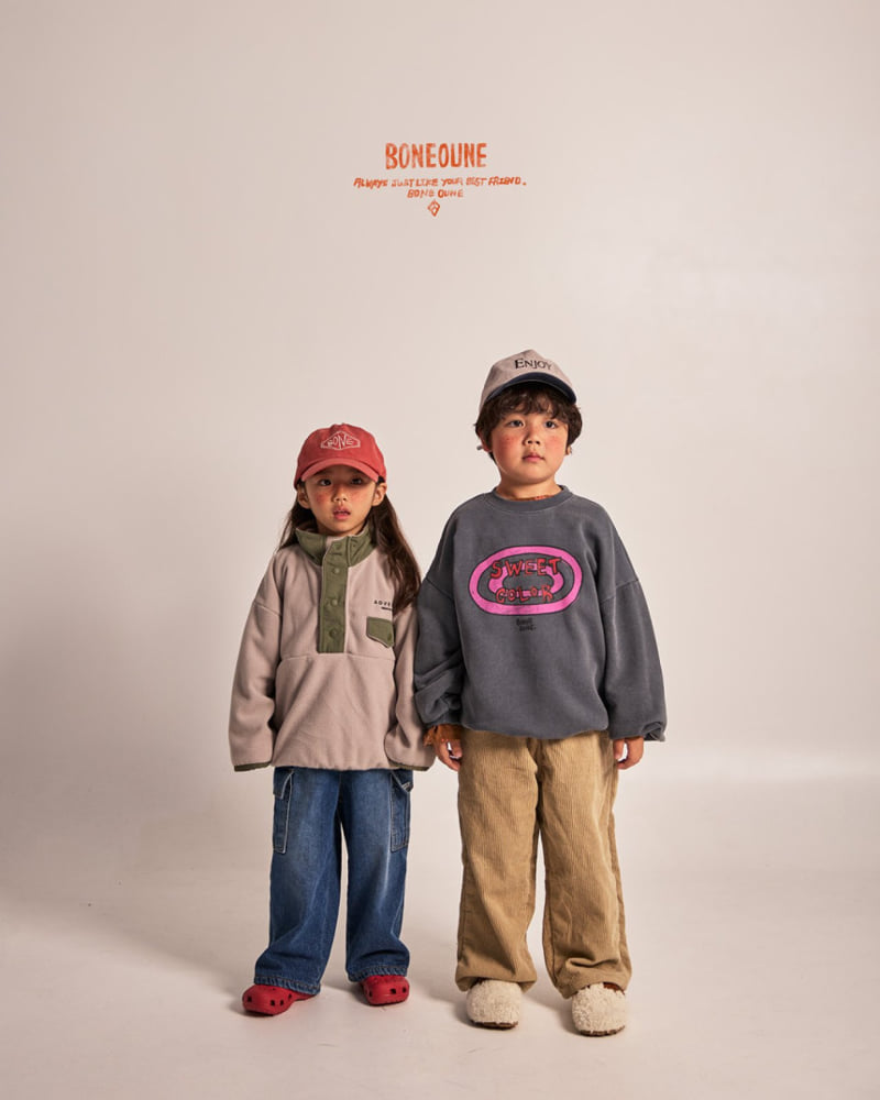 Boneoune - Korean Children Fashion - #childofig - Sweet Color Fleece Sweatshirt - 6