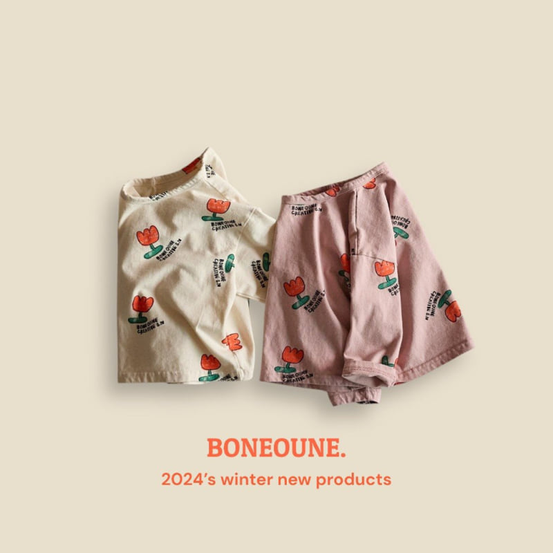 Boneoune - Korean Children Fashion - #childofig - Cree Flower Single Tee