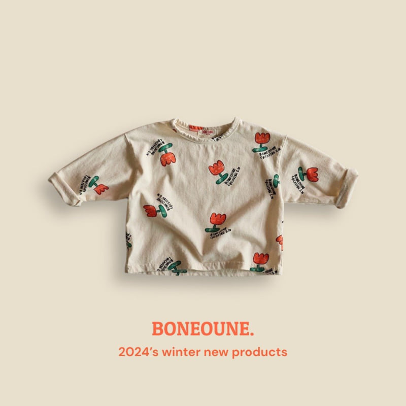 Boneoune - Korean Children Fashion - #childofig - Cree Flower Single Tee - 2